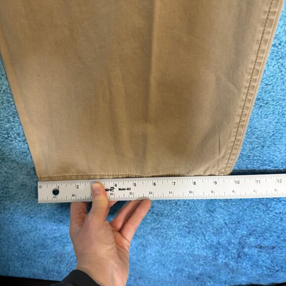 Lucky Brand Men’s Jeans Size 34 Tan Khaki Straight Leg Pants Fits 34x31 - Picture 8 of 16